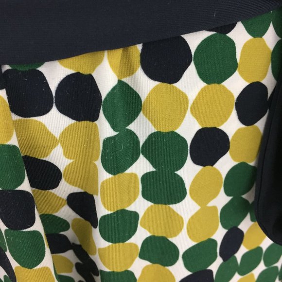 BCBGMAXAZRIA Multi Color Dots Style Print Belted Short Sleeve Wrap Shirt Top - Picture 9 of 9